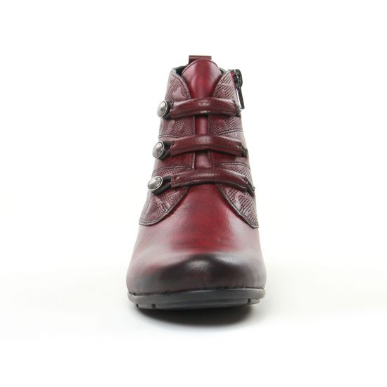 boots bordeaux mode femme automne hiver - Photo Produit 6