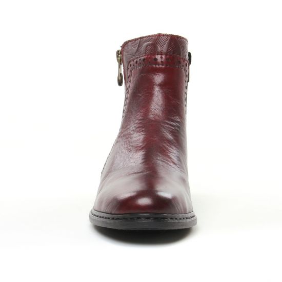 boots bordeaux mode femme automne hiver - Photo Produit 6