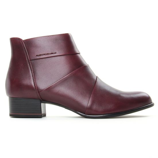 boots bordeaux mode femme automne hiver - Photo Produit 2