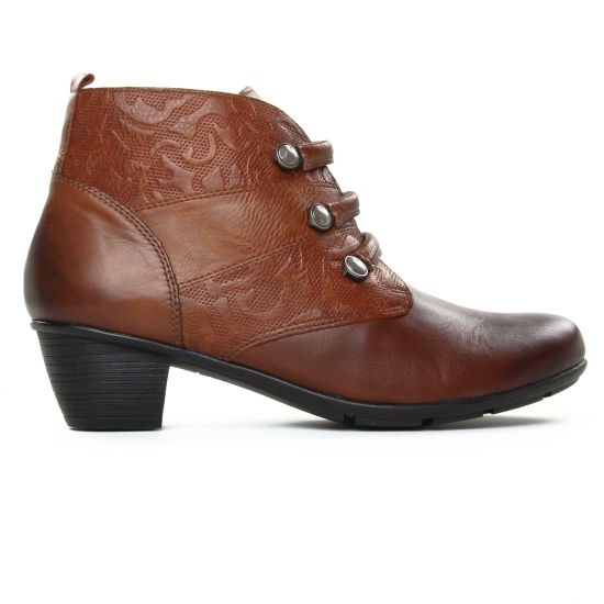 bottines à lacets marron mode femme automne hiver - Photo Produit 2