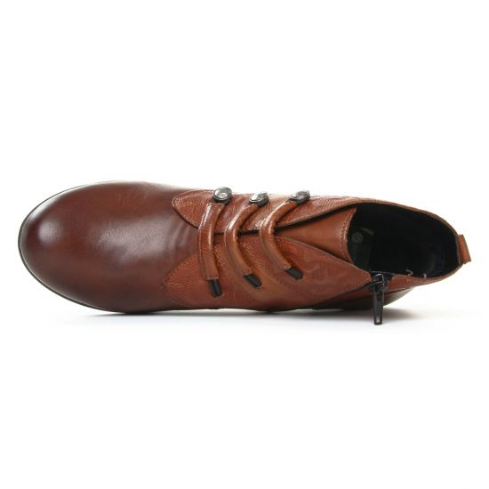 bottines à lacets marron mode femme automne hiver - Photo Produit 4