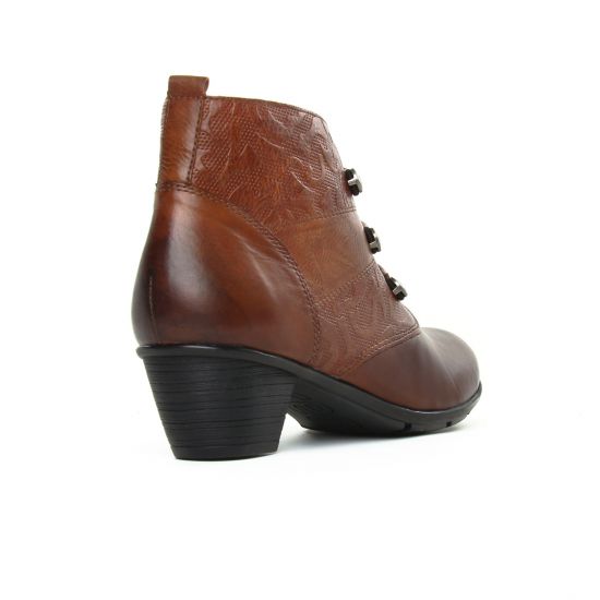 bottines à lacets marron mode femme automne hiver - Photo Produit 7