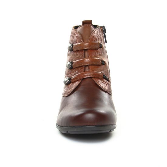 bottines à lacets marron mode femme automne hiver - Photo Produit 6