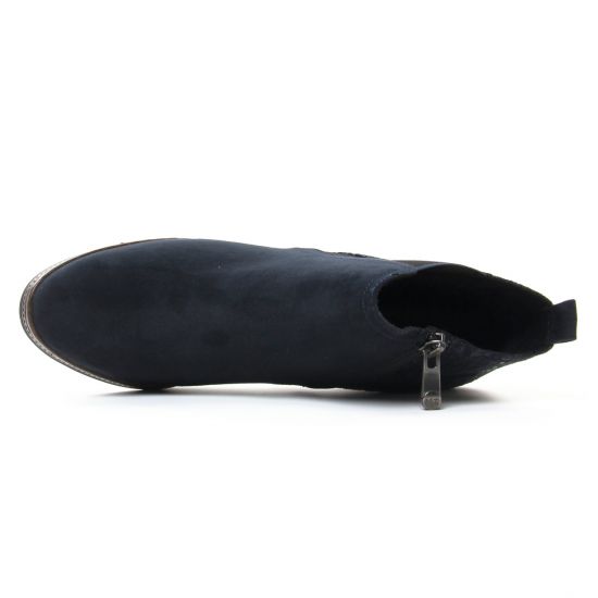boots élastiquées bleu marine mode femme automne hiver - Photo Produit 4