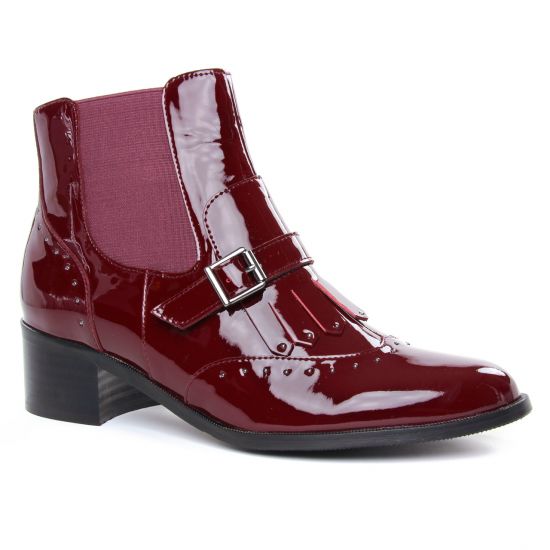 Bottines Et Boots Emilie Karston Glefi Vernis Bordeaux, vue principale de la chaussure femme