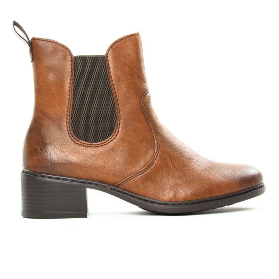 boots élastiquées marron mode femme automne hiver - Photo Produit 2