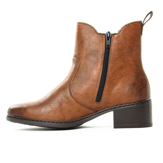 boots élastiquées marron mode femme automne hiver - Photo Produit 3