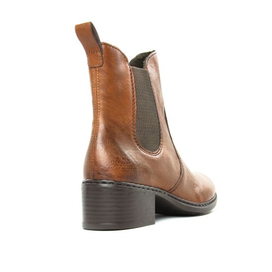 boots élastiquées marron mode femme automne hiver - Photo Produit 7