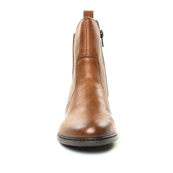 boots élastiquées marron mode femme automne hiver - Photo Produit 6