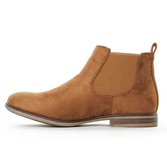 boots élastiquées marron mode femme automne hiver - Photo Produit 3