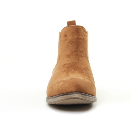 boots élastiquées marron mode femme automne hiver - Photo Produit 6