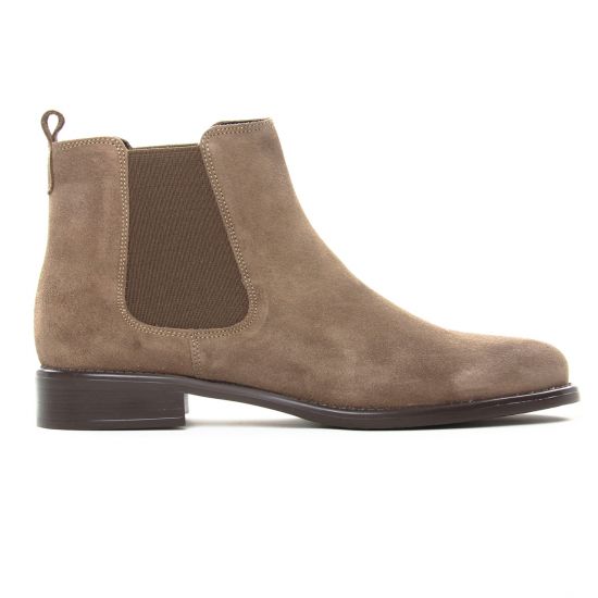 boots élastiquées marron mode femme automne hiver - Photo Produit 2