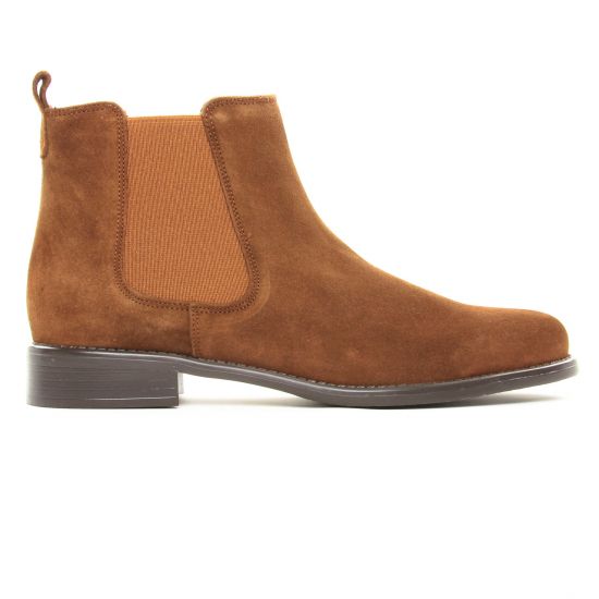 boots élastiquées marron mode femme automne hiver - Photo Produit 2