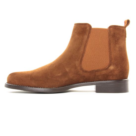 boots élastiquées marron mode femme automne hiver - Photo Produit 3