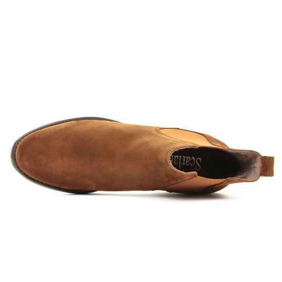 boots élastiquées marron mode femme automne hiver - Photo Produit 4