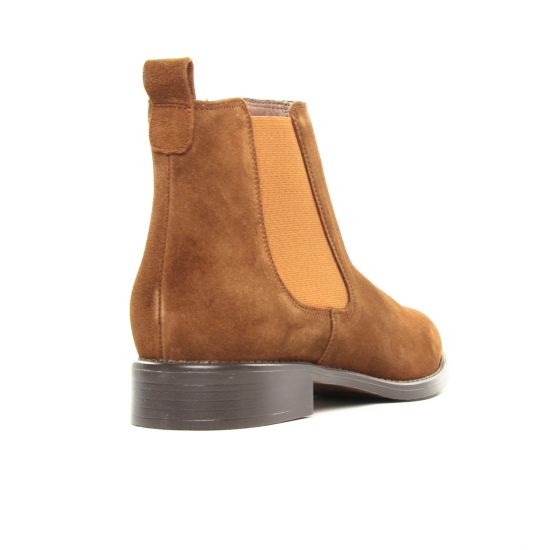 boots élastiquées marron mode femme automne hiver - Photo Produit 7