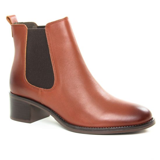 Boots Élastiquées Scarlatine 77765 Cognac, vue principale de la chaussure femme