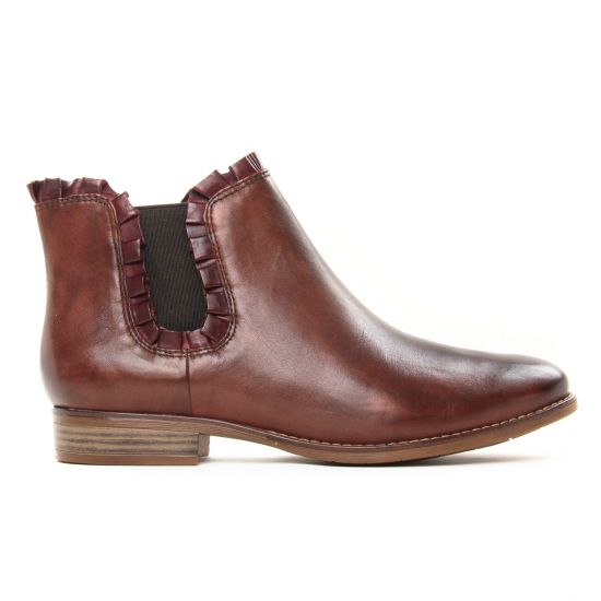 boots élastiquées marron mode femme automne hiver - Photo Produit 2