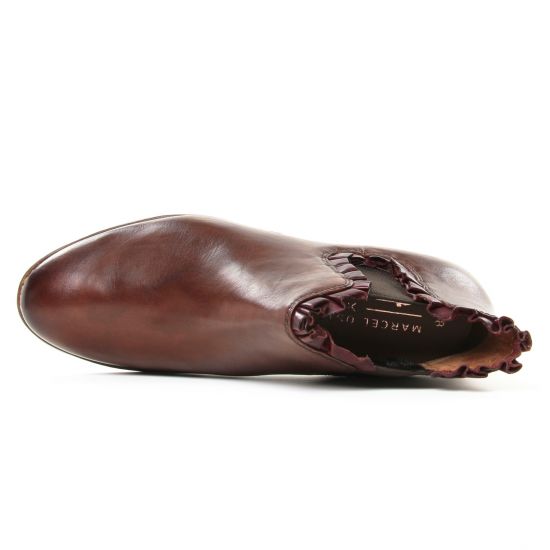 boots élastiquées marron mode femme automne hiver - Photo Produit 4