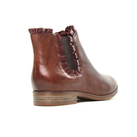 boots élastiquées marron mode femme automne hiver - Photo Produit 7