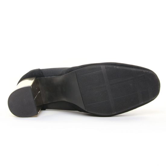 boots élastiquées noir doré mode femme automne hiver - Photo Produit 5