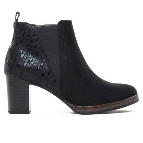 boots élastiquées noir mode femme automne hiver - Photo Produit 2