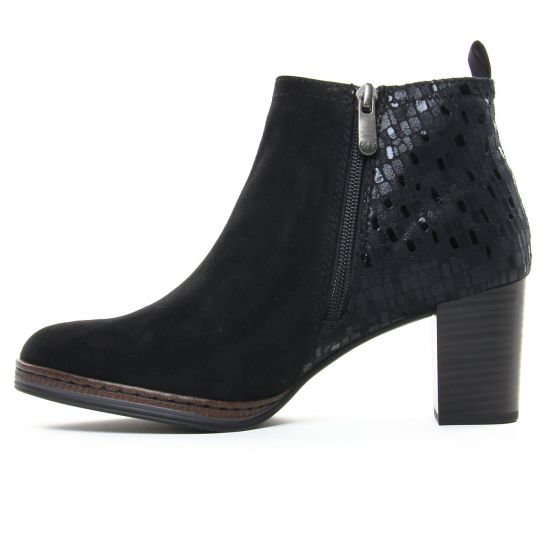 boots élastiquées noir mode femme automne hiver - Photo Produit 3