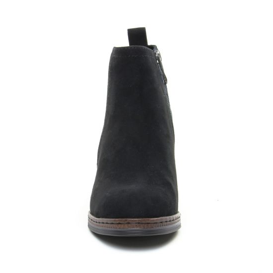 boots élastiquées noir mode femme automne hiver - Photo Produit 6