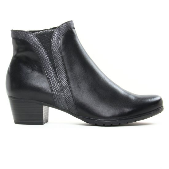 boots élastiquées noir mode femme automne hiver - Photo Produit 2