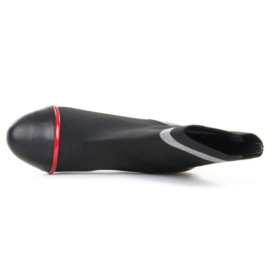 boots élastiquées noir rouge mode femme automne hiver - Photo Produit 4