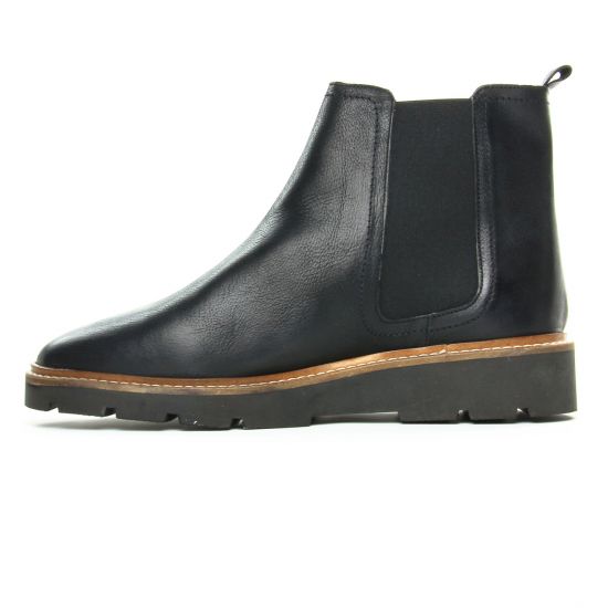 boots élastiquées noir mode femme automne hiver - Photo Produit 3