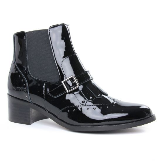 Bottines Et Boots Emilie Karston Glefi Vernis Noir, vue principale de la chaussure femme