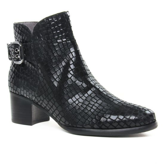 Bottines Et Boots Mamzelle Italo Croco Noir, vue principale de la chaussure femme