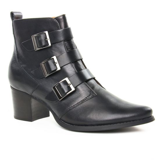 Bottines Et Boots Emilie Karston Apara Noir, vue principale de la chaussure femme