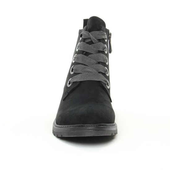 bottines à lacets noir mode femme automne hiver - Photo Produit 6