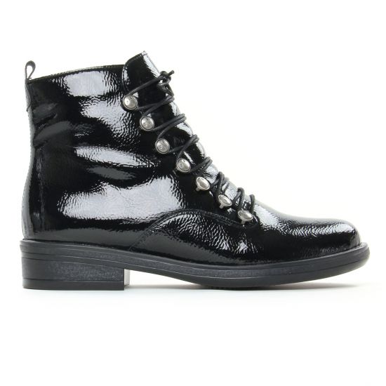 bottines à lacets noir mode femme automne hiver - Photo Produit 2