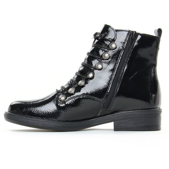 bottines à lacets noir mode femme automne hiver - Photo Produit 3