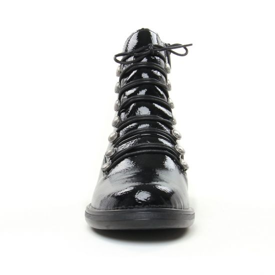 bottines à lacets noir mode femme automne hiver - Photo Produit 6