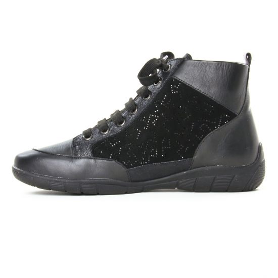 baskets mode noir mode femme automne hiver - Photo Produit 3