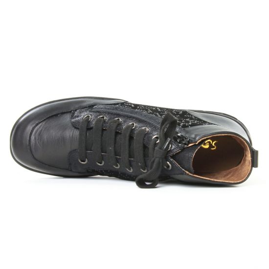 baskets mode noir mode femme automne hiver - Photo Produit 4