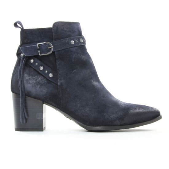 boots talon bleu marine mode femme automne hiver - Photo Produit 2