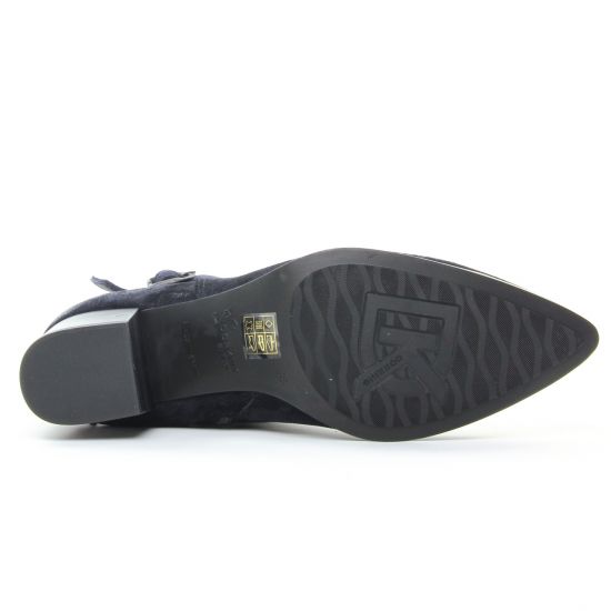 boots talon bleu marine mode femme automne hiver - Photo Produit 5