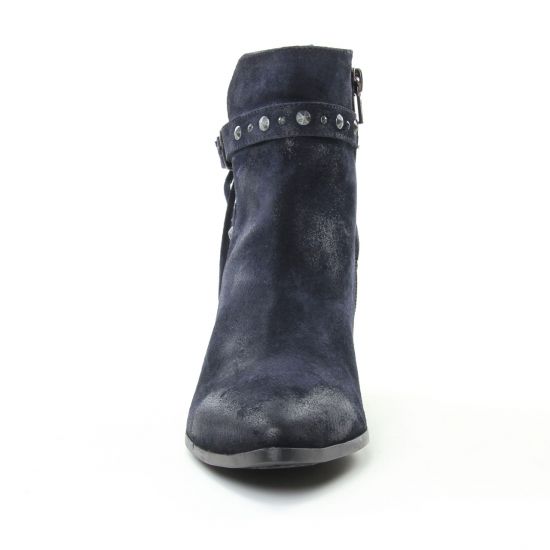 boots talon bleu marine mode femme automne hiver - Photo Produit 6
