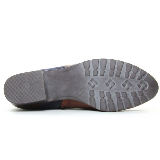 boots talon bleu marron mode femme automne hiver - Photo Produit 5