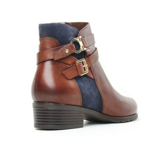 boots talon bleu marron mode femme automne hiver - Photo Produit 7