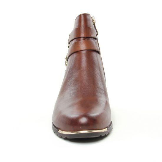 boots talon bleu marron mode femme automne hiver - Photo Produit 6