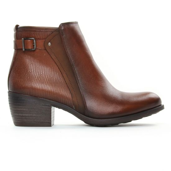 boots talon marron mode femme automne hiver - Photo Produit 2