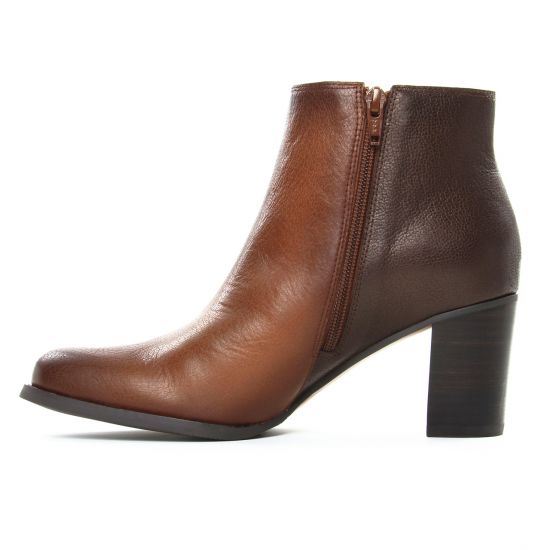 boots talon marron mode femme automne hiver - Photo Produit 3