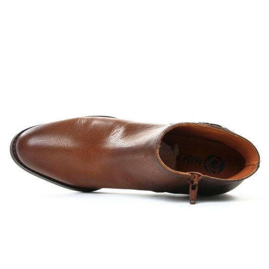 boots talon marron mode femme automne hiver - Photo Produit 4
