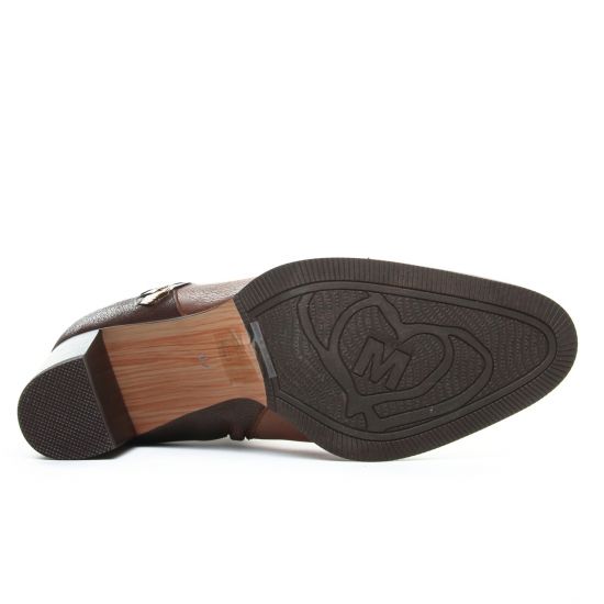 boots talon marron mode femme automne hiver - Photo Produit 5